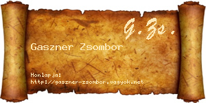 Gaszner Zsombor névjegykártya